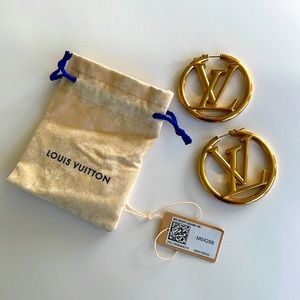 LOUISE VUITTON large Louise HOOP EARRINGS